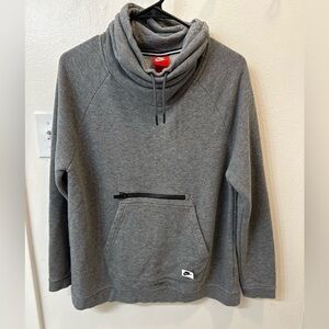 Nike Cowl Neck Sweatshirt With Pocket. Women's Size Medium. Gray.